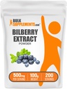 BulkSupplements.com Bilberry Extract Powder - Bilberry Extract Supplement, Kruidensupplement - Vegan & Glult Free, 500mg per portie, 100g (3,5 oz) (pakket van 1)