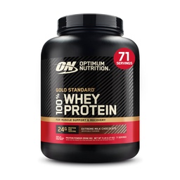 Optimum Nutrition Or Standard 100% poudre de protéines de lactosérum, chocolat au lait extrême, 5 livres (emballage mai Vary)