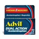 Caplets enduits à double action avec l'acétaminophène, 250 Mg d'Ibuprofène et 500 Mg d'acétaminophène par dose (2 équivalents de dose) pour 8 heures de soulagement de la douleur - 72 Compte