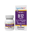 Source supérieure Pas de dose de vitamine B-12 Cyanocobalamine 1000 mcg, B-6, acide folique et vitamine D-3 1000 UI - soutient l'énergie, le cerveau, le coeur et la santé des os - 100 comprimés de dissolution sublinguales