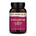 Dr. Mercola D-Mannose en Cranberry Extract, 30 porties (60 capsules), Dieetsupplement, Ondersteunt Urinaire Tract Gezondheid, Non-GMO