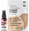 Complement Organic Chocolate Vegan Protein Powder & Triple B12 Spray Bundle 