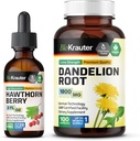 BIO Krauter Hawthorn Tinctuur 2 Fl. Oz. & Dandelion 100 Capsules