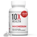 10X Health Magnesium Supplementen - High-Absorptie Magnesium Citrate for Sleep, Muscle & Nerve Support, Cardiovasculair & Heart Health - 60 Capsules