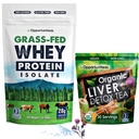 Opportuniteas Grass Fed Unflavored Whey Protein & Foie Detox Matcha Tea - Soutenir vos muscles tout en nettoyant votre foie - Bundle