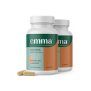 Emma Gut Health - 2 Pack - Gas and Bloating Relief, Constipation, fuite de Gut Repair - Gut Cleanse & Restore Digestion - Regular Bowel Movement. Probiotiques et substitut laxatif, 120 capsules