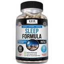 Kaya Naturals - Slaapondersteuning Formule met Melatonine - Hulp Ondersteuning Vitamine Supplement - Slaapspanning en Mood Ondersteuning - L-Tryptofaan, Passie Bloem, Ashwagandha en Meer - 60 Capsules (60 Telling)