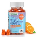 Vegan Luteïne en Zeaxanthine Supplementen, Luteïne voor ogen met Zeaxanthine & Vitamine A, Luteïne Gummies voor droge ogen Relief & Clear Vision, Oogvitaminen voor senioren & Kid, 60 Telling, Orange Flavor
