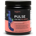 LEGION Pulse Pre Workout Supplement - Alle natuurlijke Nitrik Oxidatie Voorworkout Drink om energie te stimuleren, Creatine Gratis, Natuurlijk Gezoet, Beta Alanine, Citrulline, Alpha GPC (Cafeine Free Blue Razz)