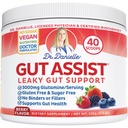 Doctor Danielle Gut Assist - Leaky Gut Repair Supplement Powder - Glutamine, Arabinogalactan, Licorice Root - Ondersteunt IBS, Heartburn, Bloating, Gas, Constipatie, SIBO van, Berry Flavor