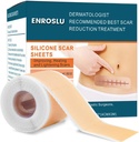 Upgrade Siliconen Scar Sheets (1.6" x 120" - 3 Meter), Medical Grade Siliconen Scar Tape, Scar Removal Strips voor Acne, Brand littekens C-sectie & Keloid Chirurgie Scars Sheets Behandelingsbladen