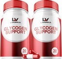 2 Pack - Glycogen Support, Glycogen Control Advanced Formula, Glycogen Capsules, Glycogen Fix met krachtige ingrediënten, 30 capsules per fles voor 60 dagen