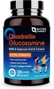 NATUUR TARGET Glucosamine Chondroitin MSM, Joint Support Supplement, Shellfish Free, Turmeric Boswellia, Hyaluronic Acid, Collageen, Calium voor Cartilage en Bone Health,120 Capsules, 40 porties
