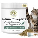 Wholistic Pet Organics Feline Complete - 8 Oz - Multivitamine & Probiotic Powder for Cats - Natural Cat Food & Digestieve Ondersteuning