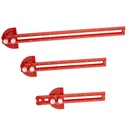 Woodworking Liniaal, TOURACE 3Pcs Precision Pocket Liniaal Metalen schuif Regel Houtbewerking Gereedschap T Vierkante Metrische/Inch Draagbare Liniaal met Protractor Angle Finder(6/8/12 Inch)