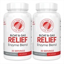 Mélange d'enzyme digestive de dégel de la fougère et du gaz d'argent - 2 bouteilles = 60 portions - FODMAP et supplément de digestion de ballonnement avec Tolérase L, Pectinase et plus (2 bouteilles)
