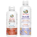 MaryRuth Organics Turkey Tail Mushroom Liposomal (Chocolate Fudge) & Hair Growth MAX (Almond Cookie) | Clean Label Project Verified® | Vitamins for Immunity & Beauty | Vegan, Gluten-Free