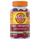 Metamucil Fiber Gummies for Adults with Probiotics for Bloating Relief, No Sugar Added Strawberry Kiwi BlackBerry Flavors, 5g Prebiotic Plant Based Fiber Supplement Blend, 90 Count