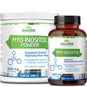 Zazzee Myo-Inositol Capsules et poudre de Myo-Inositol, 100% Pure, Premium Grade, végétalien, non-OGM et tout naturel