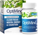 Optimale Bacopa Monnieri Hersensupplement voor Geheugen en Focus, Nootropics met Fosfatidylserine, Huperzine A, Non-GMO, Klinisch bestudeerde ingrediënten, 32 capsules