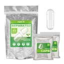 Végétalienne Taille 0 Capsules séparées Caps vides Pill Base de la plante clair (1 000 Caps+1 000 corps) Sans gluten, sans OGM, kit de remplissage certifié Halal pour le bricolage végétarien vos propres suppléments