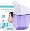 Neus Irrigatiesysteem met 30 Saline Packets, Sinus Rinse Machine, Neus Sinus Cleaner Machine met Water Tank & Waste Collection Tank - Violet