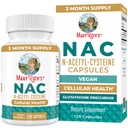 MaryRuth Organics Supplément NAC N-acétyl Cysteine.Approvisionnement de 2 mois NAC 1000mg par portion.Gélules véganes.Acide amino.Acide non-OGM.