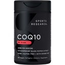Sports Research CoQ10 (100mg) Enhanced w/Coconut Oil & Bioperine (Black Pepper) for Better Absorbment 