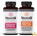 LifeSeasons NeuroQ Geheugen & Focus Extra sterkte met DHA-400 - Boosts Cognitive Performance - Ondersteunt Neuroprotection & Concentration - Huperzine A, Gotu Kola, Koffiefruit & Meer - 60 Capsules