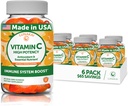 Lunakai Vitamine C Gummies voor volwassenen en kinderen - Biologische VIT C Vegan Kauwbare Gummy Vitamines - 250 mg Volwassene, Kinderen, Peuterkauwers - 6 Pack
