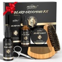 POP MODERN.C Baard Groei Kit Baard Grooming Kit 6st Baard Wash Shampoo Baard Olie Baard Balsem Baard Comb Borstel Schaar