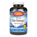 Carlson Elite Omega-3 Gems, 1600mg Omega-3s avec EPA & DHA, Wild-Caught Norwegian Fish Oil, Lemon Flavor, 90 Softgels