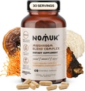 Adaptogenic Mushroom Extract Blend Lions Mane, Reishi, Cordyceps, Chaga Supplement, 60 capsules.