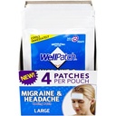 WellPatch Migraine & Hoofdpijn koeling Patch - Drug gratis, duurt tot 12 uur, veilig te gebruiken met medicatie - grote patches (4 verpakkingen van 4 patches), elke 4,3 x 2 in