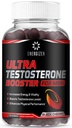 8in1 Testosteron Booster voor mannen met Tongkat Ali, Fenegriek, Ashwagandha en Magnesium - verbeteren Libido & Hormonal Balance, niet GGO Made in the USA, Black Cherry, 120 Graaf Gummies voor mannen