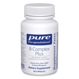 Pure Encapsulations B-Complex Plus - B Vitaminen Supplement ter ondersteuning van de neurologische gezondheid, cardiovasculaire gezondheid, energieniveaus en zenuwstelselondersteuning* - met vitamine B12 & meer - 60 capsules