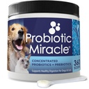 NUSENTIA Probiotica voor honden -(360 Scoops)-Probiotische Miracle - Geavanceerd, Soortenspecifieke Probiotica en Prebiotica om diarree te stoppen, Losse Stool, en Gist-Plus Immuun Ondersteuning
