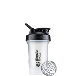 BlenderBattle Classic V2 Shaker Bottle Perfect voor eiwitshakes en pre-workout, 20-ounce, helder/zwart