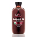 Kiva Organic Black Seed Oil - Ultra High 3X Thymochinon (TQ), Cold-Pressed, 100% Turkse Nigella Sativa Seed Oil, All-Natural Non-GMO Supplement - Vegan, 8 oz (235 ml) Glasfles
