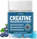 Creatine Monohydraat Gummies voor mannen en vrouwen, Kauwtabletten Creatine Monohydraat voor spierkracht, spier Builder, Energie Boost, Pre-Workout Gummies(60 Telling) - Blueberry Flavor