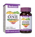 Bluebonnet Nutrition Maxi One (avec le fer), Multiple d'aliments entiers, Enzymes, Énergie, Vitalité, Sans gluten, Casher, Sans lait, Végétarien, Sans soja, Non-OGM, 90 Capsule végétale, Approvisionnement 3 mois, Beige
