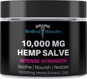 Medical Miracles Hemp Salve Intense Strength 10.000 MG. Ideaal voor HIPS, gewrichten, nek, rug, ellebogen, vingers, handen en knieën. 100% Natural - Trots Made in USA