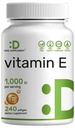 Vitamine E-supplementen, 1.000 IE per portie, 240 Softgels Extra Strength Antioxidant Protection 