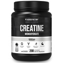 Jacked Factory Creatine Monohydraat Poeder 1000g - 5g Dagelijks Creatine Supplement voor mannen en vrouwen, Vegan-Friendly, Derde-partij Getest - 200 Servers, Ongearomatiseerd