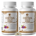 10-IN-1 Cortisol Supplementen met Magnesium, Ashwagandha, kamille, L-Theanine, Fosfatidylserine, Sint-Janskruid, Astragalus, Vitamine C & D3, Voor Vrouwen Mannen, 240 Vegan Capsules gedurende 4 maanden, Non-GMO