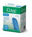 CURAD Food Service Metaal Detectable Blue Stof lijm Bandages 3/4" x 3," Pack of 100