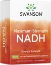 Swanson Maximum Strength NADH - Lozanges de menthe poivrée à action rapide pour promouvoir la santé cérébrale et le soutien énergétique - Coenzyme de vitamine B3 pour aider à combattre la fatigue - (30 comprimés, 20 mg chacun) 1 Pack