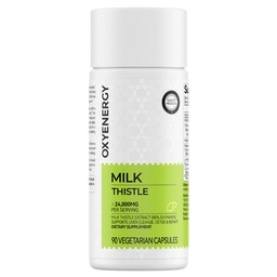 OxyEnergy Silymarin Milk Thistle 300mg Extract met vitamine C, Inositol & Pueraria, lever detox & Repair Ondersteuning, Antioxidant Ondersteuning, 90 Vegetarische Capsules