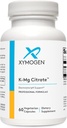 XYMOGEN K-Mg Citrate - Kalium- en Magnesium-Citrate Supplement - Bevorderen van nierondersteuning en gezonde celfunctie - Elektrolyten Supplement (60 capsules)