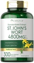 Carlyle St John's Wort Capsules (en anglais seulement) 4800mg (en anglais seulement) 300 Count (en anglais seulement) Supplément sans OGM et sans gluten (en anglais seulement) Extrait normalisé